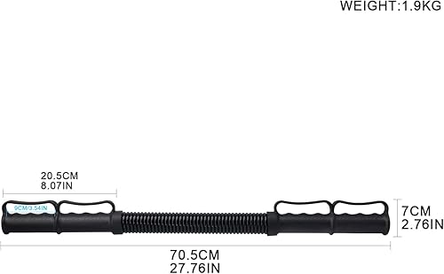 Miniatura 6 de INNOLIFE Barra giratoria eléctrica, expansor de pecho ajustable, equipo de ejercicio de la parte superior del cuerpo para entrenamiento de pecho,