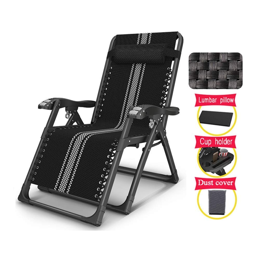 Chaise pliante d'extérieur pour soulager le dos avec appui-tête et position inclinable
