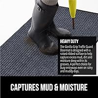 Vista 4 de Gorilla Grip - Tapete afelpado original de goma con perfil bajo, resistente, duradero, impermeable y fácil de limpiar para interior y exterior