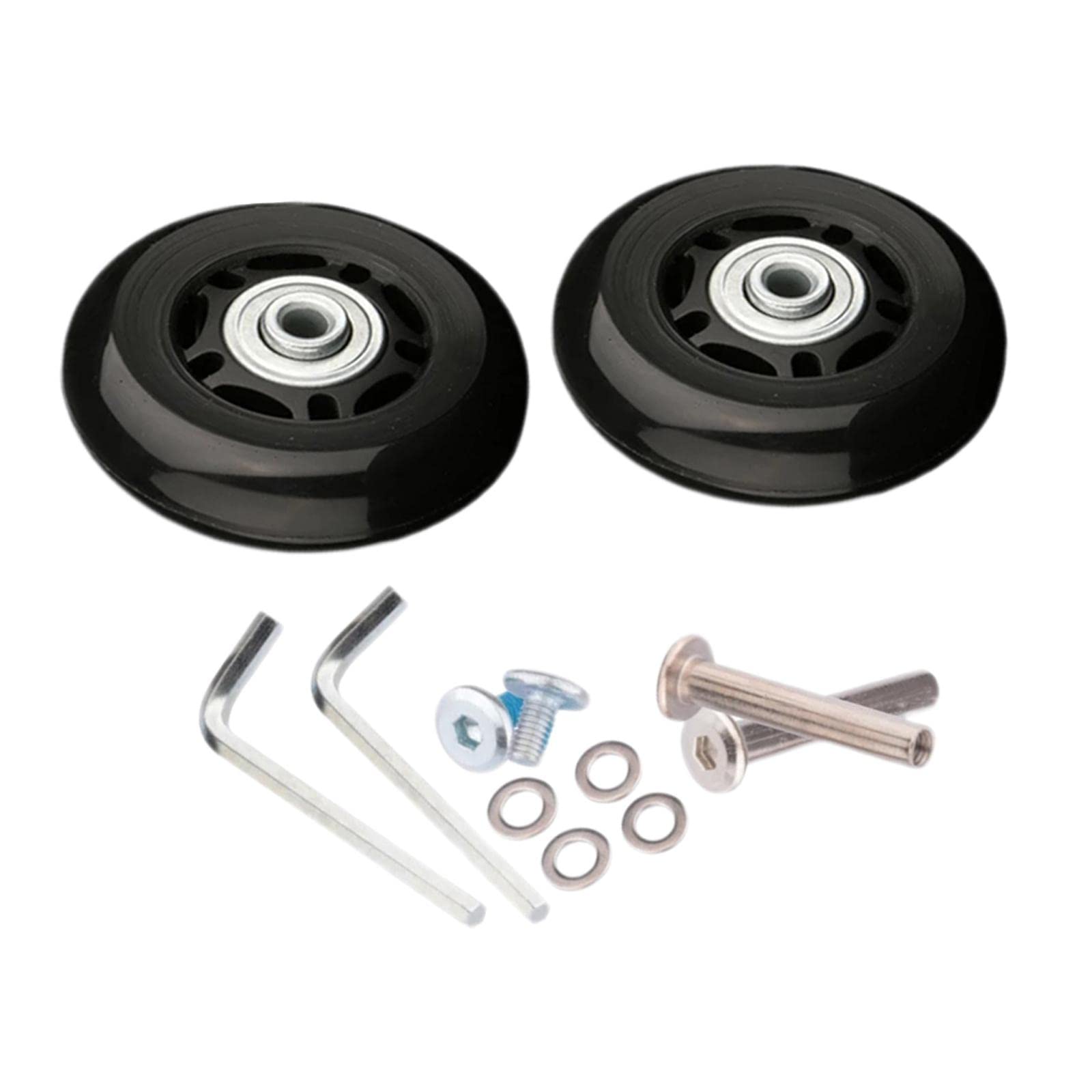 Welt Räder 2 Stück Gepäckkoffer-Rollen, drehbar, 64 mm x 18 mm