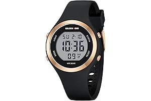 Waterproof Sport Women's Digital Chronograph Silicone Strap Watch