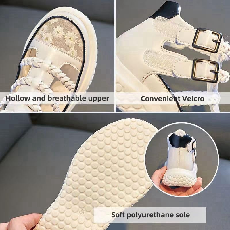 Girls Sandals Toddler/Little Kid/Big Kid Closed Toe Outdoor Soft Sole Summer Dress Shoes4