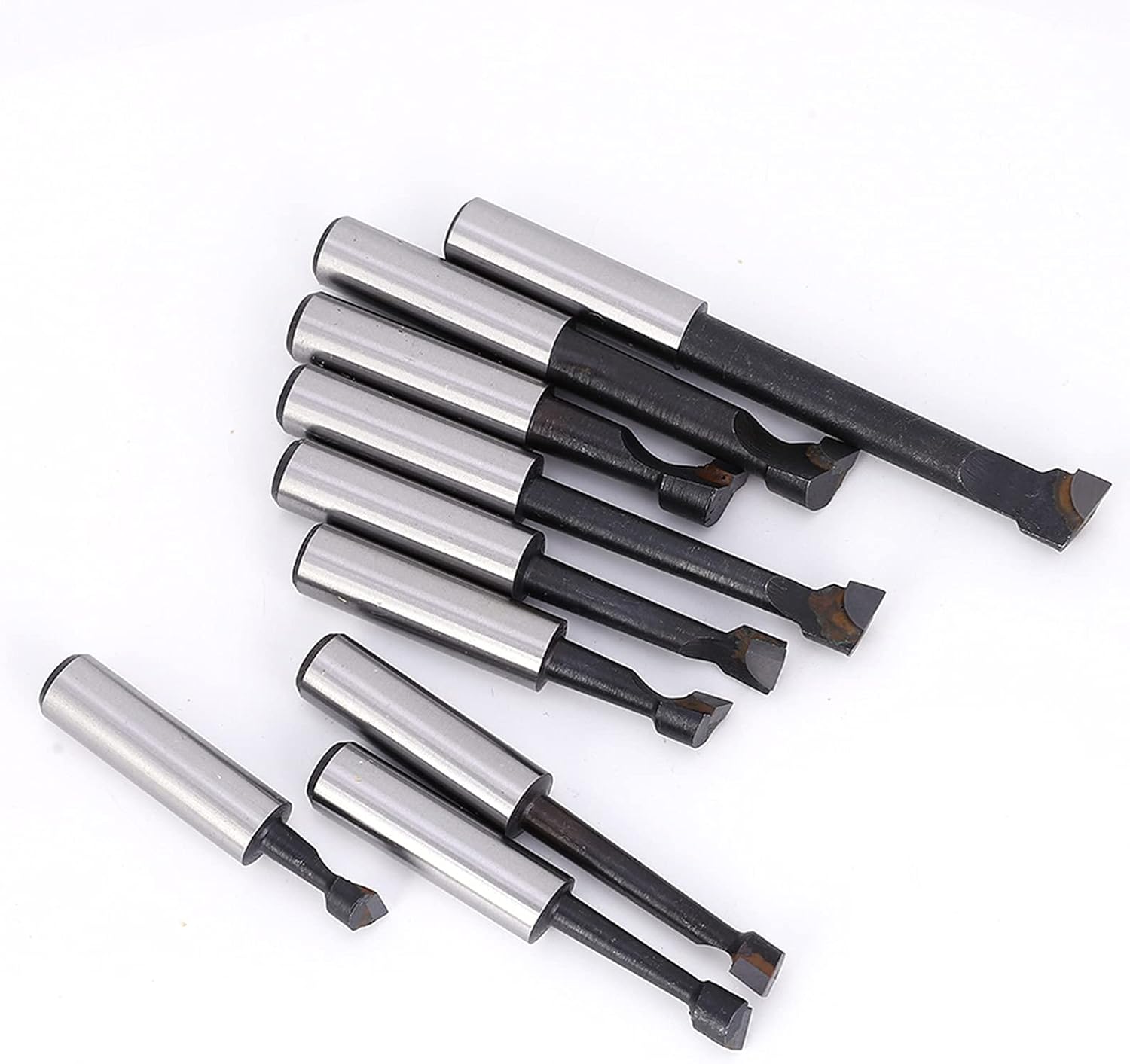 9PCS F1 Type Boring Cutter 3/8 - Inch CNC Milling Tools Kit Set, High - Speed Steel Lathe Boring Bar with Multiple Lengths for Precision Machining and Metalworking