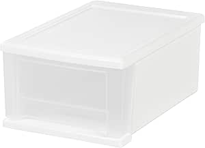 Amazon.com: IRIS USA 7qt/1.75gal Plastic Stacking Drawer, White ...