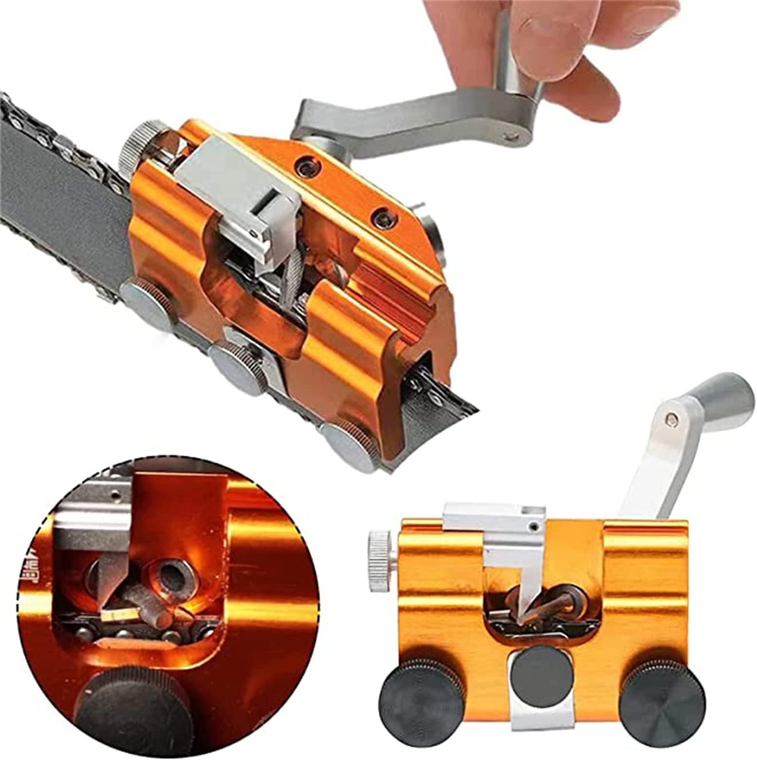 Chainsaw Chain Sharpening Jig, Timberline Chainsaw Sharpener Jig Tool, Deluxe Chainsaw Sharpening, Chainsaw Sharpener Kit for All Kinds of Chain Saws and Electric