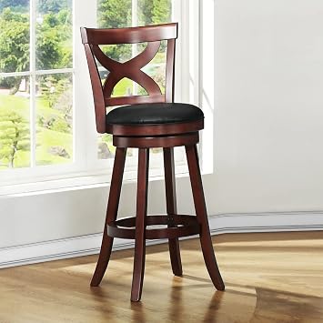 Inspire Q Crosby Crry X-Back 29-inch Swivel High Back Barstool by Classic