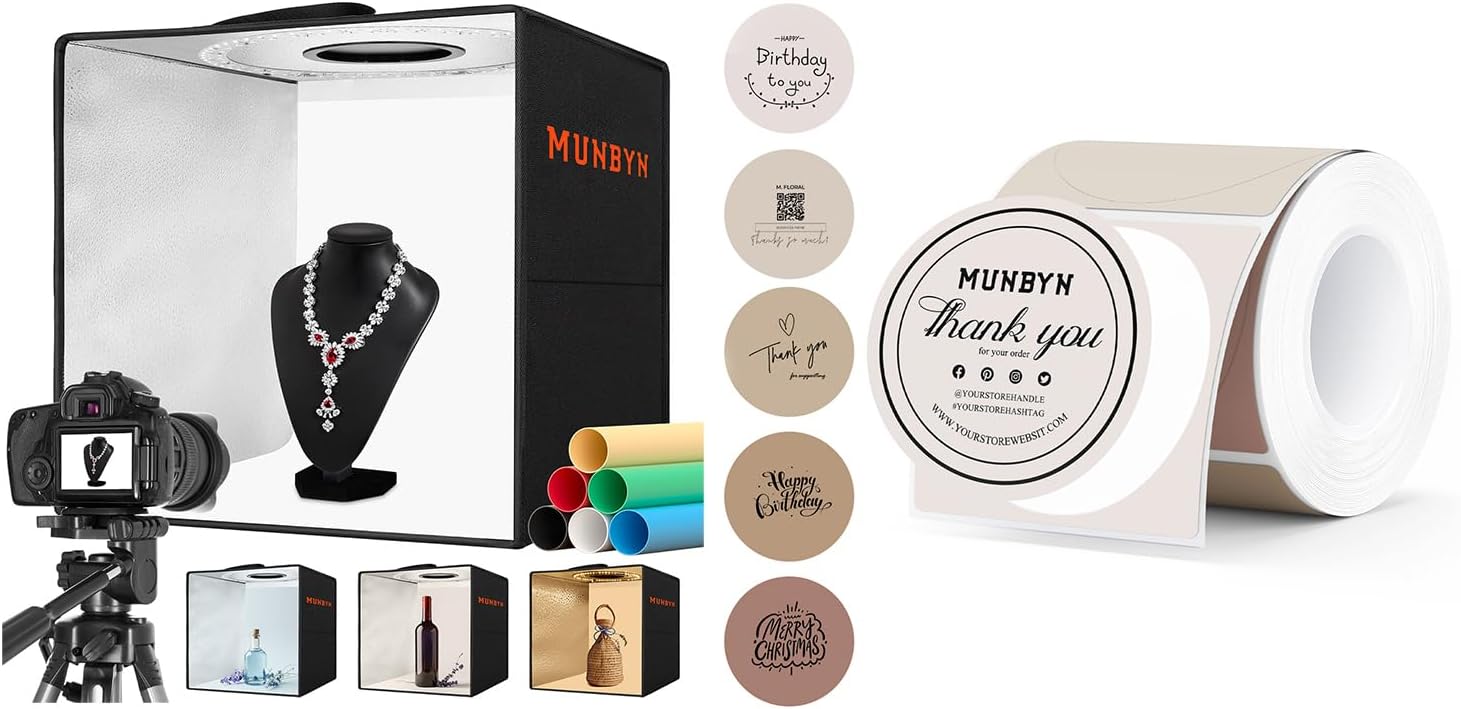 Light Box Photography+2 Inch Thermal Labels Round