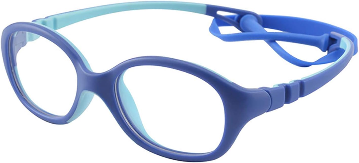 Unbreakable Flexible Kids Glasses Frame with Clear Oval Lens Cute