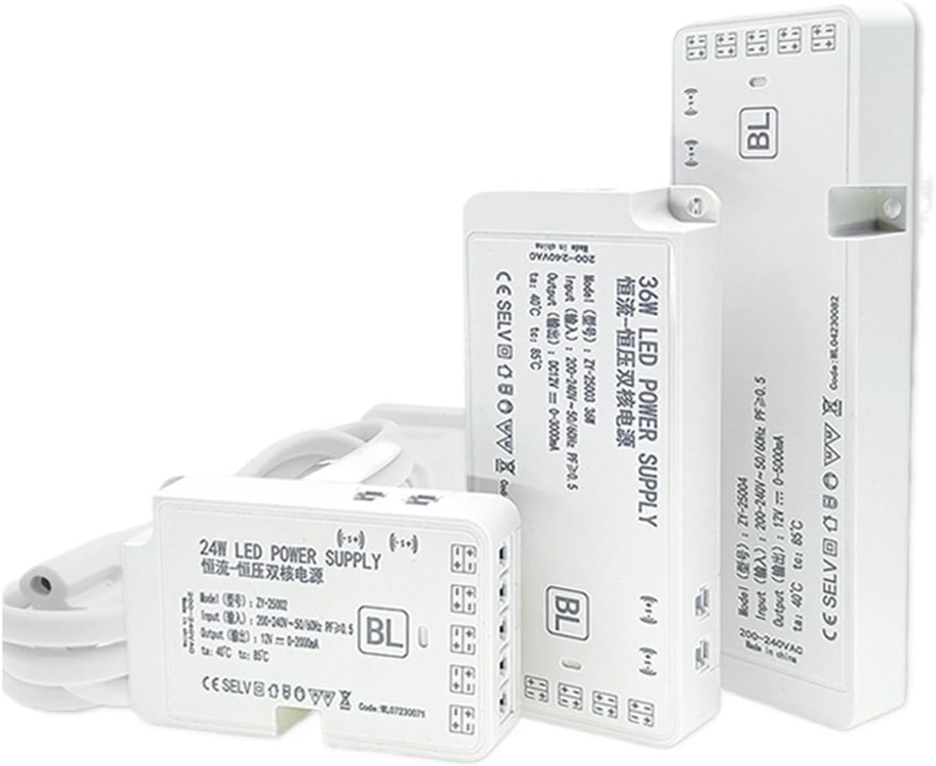 LED Cabinet Light with Switch Dedicated Power Supply 12V24V Interface Transformer(48W-24V)