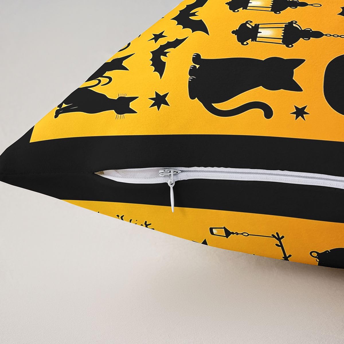Homewish Happy Halloween Confezione da 4 federe per cuscino 45,7 x 45,7 cm