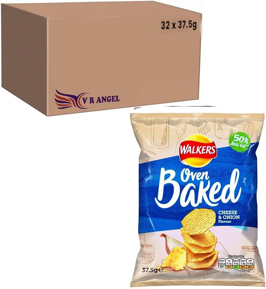 Walkers Baked Cheese and Onion Flavor Crisps 32 X 32.5g Pack Sold By VR Angel | Crisp up your day