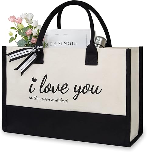 TOPDesign Bolsa de lona para mujeres, regalos del día de la madre, cumpleaños, Navidad, aniversario, boda, día de San Valentín, regalo para esposa,