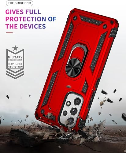 Miniatura 6 de Funda para Galaxy A53 5G, Samsung A53 5G con protector de pantalla HD, soporte de anillo de grado militar, soporte de automóvil de 15 pies, probada