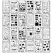 Bullet Journal Stencil, CiaraQ 24 Pieces 4x7 Inch Plastic Planner Stencils Journal/Notebook/Diary/Scrapbook DIY Drawing Template Stencil