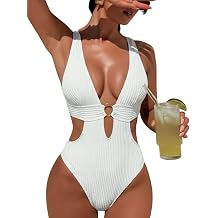 Women Sexy High Cut Cheeky One Piece Swimsuits Monokini