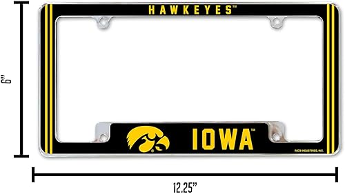 Miniatura 286 de Rico Industries NCAA Classic 12" x 6" Chrome All Over Automotive License Plate Frame for Car/Truck/SUV
