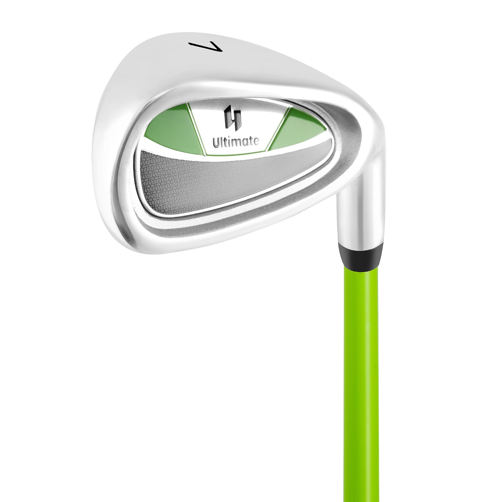 ULTIMATE Junior #7 Iron for Right Handed, Kids Golf Club with Fiberglass Shaft, Rubber Hand Grip, Headcover, Golf Training Club for Boys and Girls