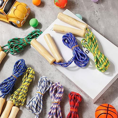Lenwen Jump Rope Bulk 7.25 ft Cotton Skipping Rope 2026 Graduation Gifts Adjustable Jump Ropes with Wooden Handle for End of The School Training Exercise Christian Charity Donation Supplies(60 Pcs) by Lenwen - Image 7