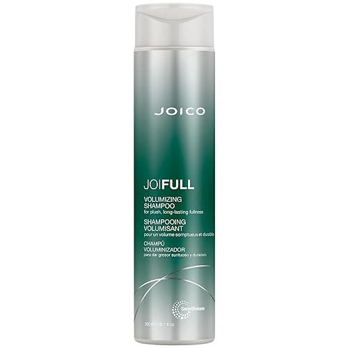 Joico JoiFULL Champú voluminizador  Para cabello fino y fino  Añade cuerpo instantáneo  Plenitud duradera  Para cabello más grueso  Impulsa el
