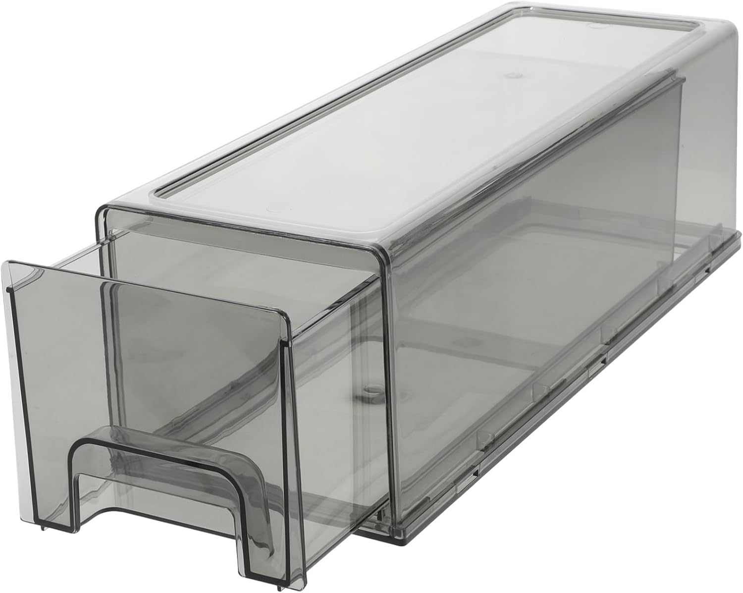 Lurrose 2pcs Fridge Storage Container Pull-out Drawer Stackable Organizer Bin for Fruits and Vegetables Food-grade Refrigerator Storage Box Design for Kitchen and Pantry Use