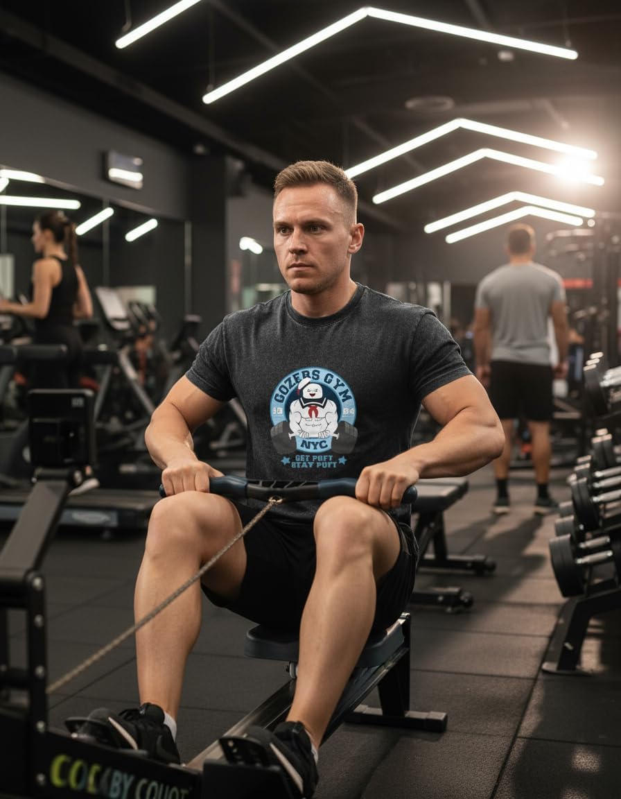 GOZERS Gym Men's Washed Gym Shirt - Soft Vintage Workout T-Shirt, Breathable Cotton Athletic Tee for Training & Fitness