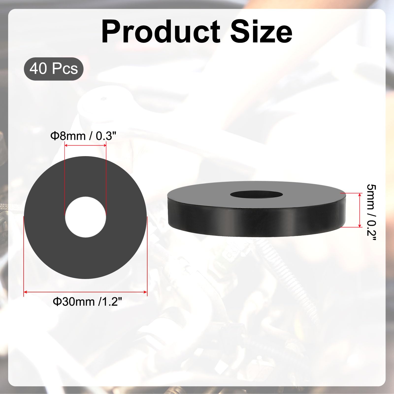 PATIKIL Multi Purpose Rubber Spacer - Image 2