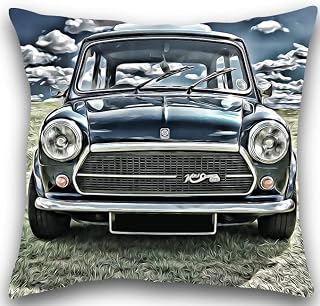 Car Art Classic Mini Cooper Cushion/Pillow, Mini Cooper Cushion Cover/Pilowcase, Uk Handmade, Can Be Personalised