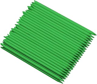 100 Pcs Orange Wood Nail Sticks Double Sided Multi Functional Cuticle Pusher Manicure Pedicure Tool for Manicure Pedicure Green