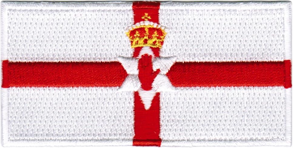 Cypress Collectibles - Northern Ireland Flag Patch - Premium Embroidered Appliqué - UK Iron On Patches - Dimensions: 3.5" x 1.75"