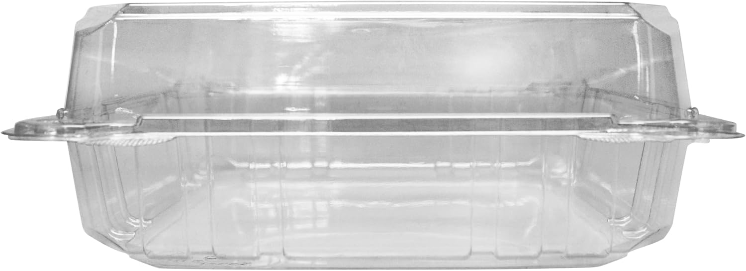Karat Clamshell Take Out Food Containers [9.3"x8.6" - 200 ct] Durable, Stackable, Crack-Resistant To Go Boxes | Translucent - Image 3