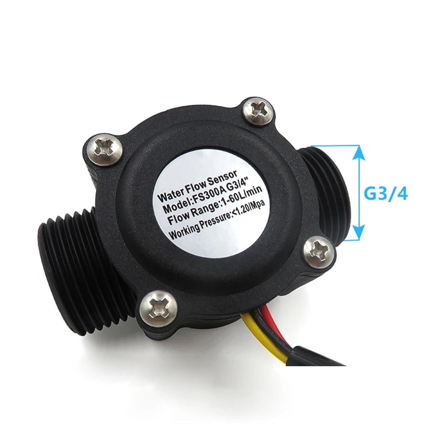 1/2" 3/4" 1" 2" G DC 5-18V Water Flow Sensor Flowmeter Hall Flow Sensor Water Control Liquid Sensor Switch(1")