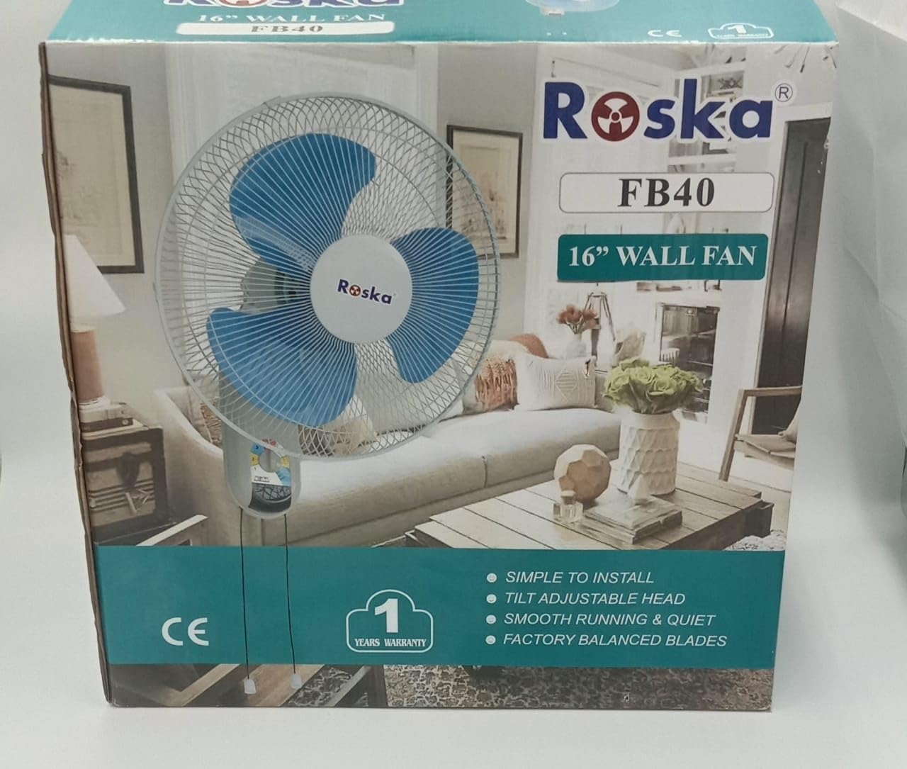 ROSKA 16" Wall Fan - Powerful and Efficient Cooling Solution for Any Space