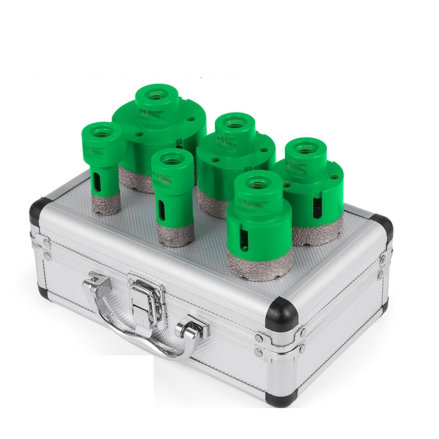 6Pcs Diamond Hole Saws Set 20/25/40/45/50/68mm M14 Carborundum Ceramics M14 Thread Drill Core