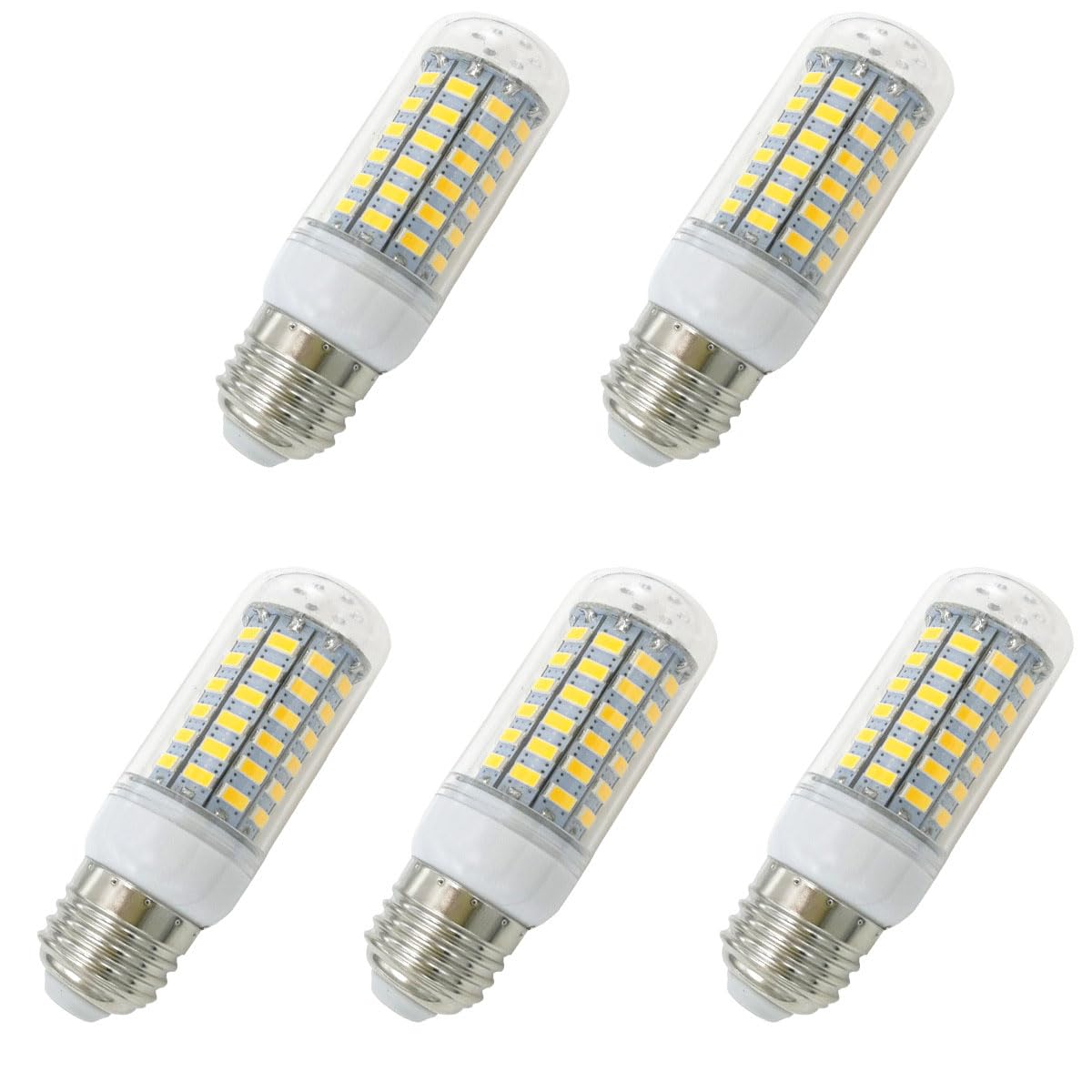 Aoxdi LED Light Bulb 10W, 69 SMD 5730 E27 Edison Screw Non Dimmable, AC220-240V, 5-Pack, Warm White