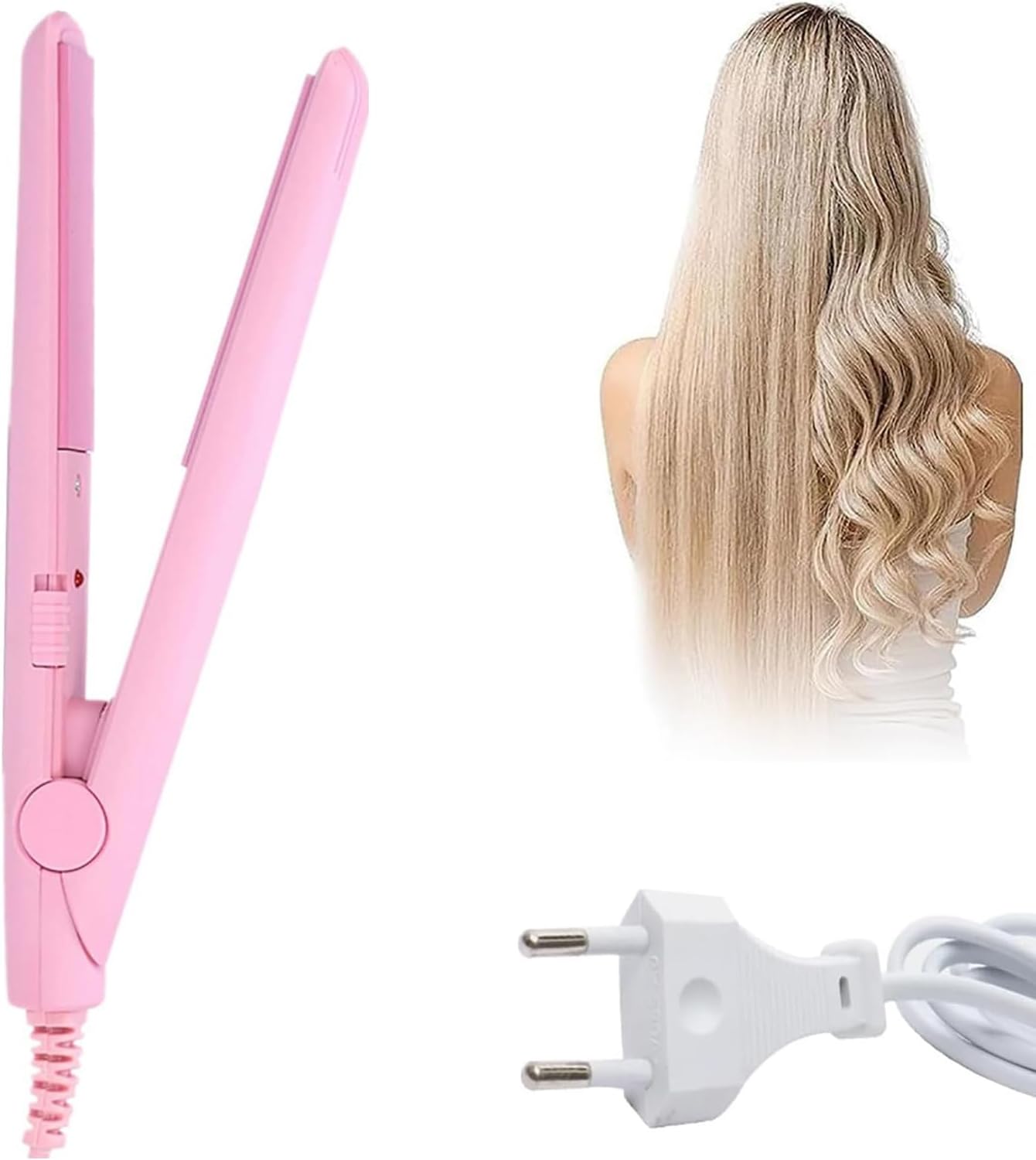 Draagbare krultang, stijltang, 2-in-1 mini-krultang, mini-stijltang, multifunctionele krultang, reizen, mini-haarstijltang, keramische coating, geschikt voor alle haartypes