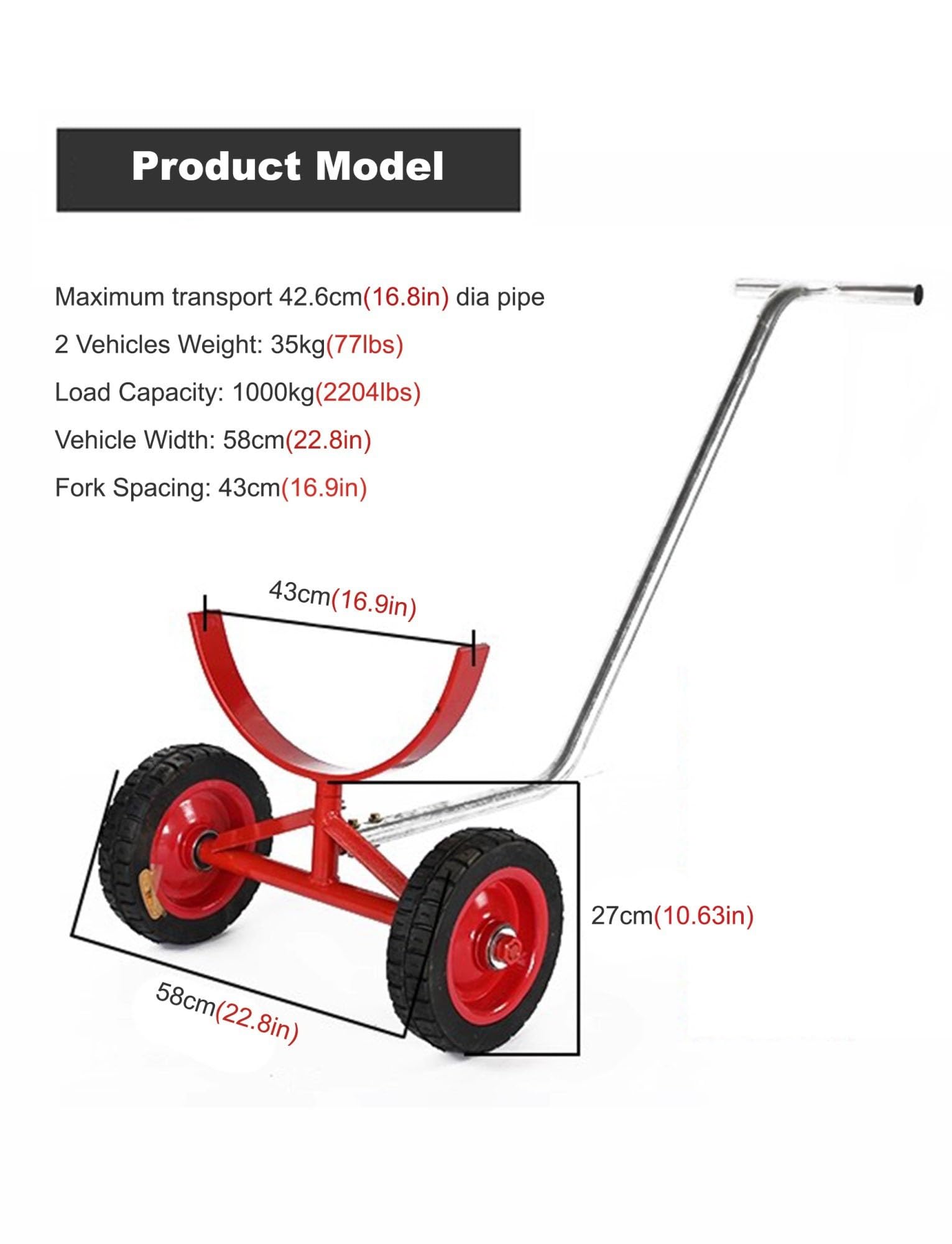 2 confezioni di attrezzature for lo spostamento di tubi, carrello mobile industriale for tubi, carrello trasportatore for tubi, camion con culla mobile in acciaio for uso industriale