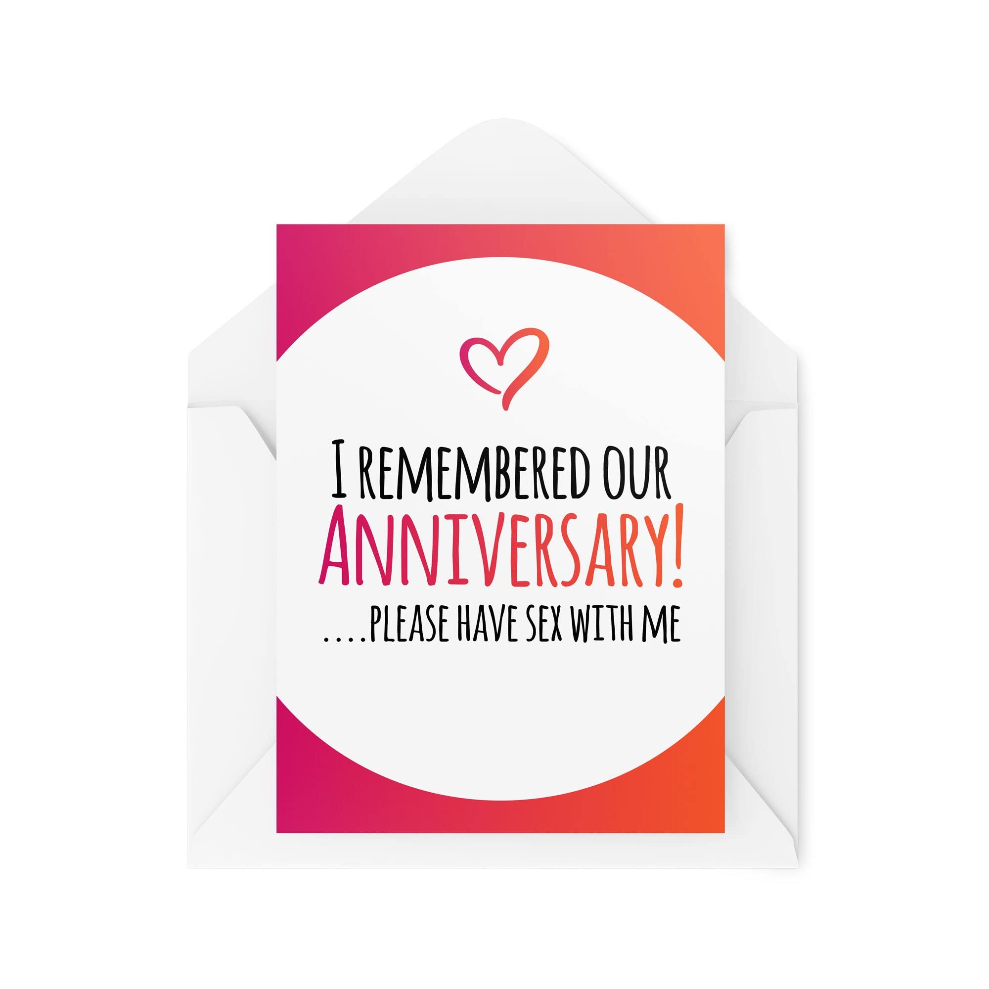 Funny Anniversary Cards, I Remembered Our Anniversary Greeting Card, Joke for Boyfriend Girlfriend, Humour Sarcasm Banter Joke Fun CBH120