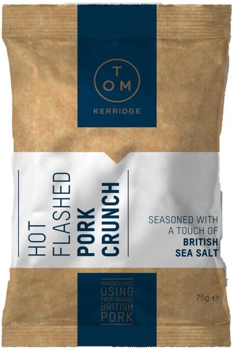 Tom Kerridge British Sea Salt Flavour Pork Crunch, 75 g, Pack of 5