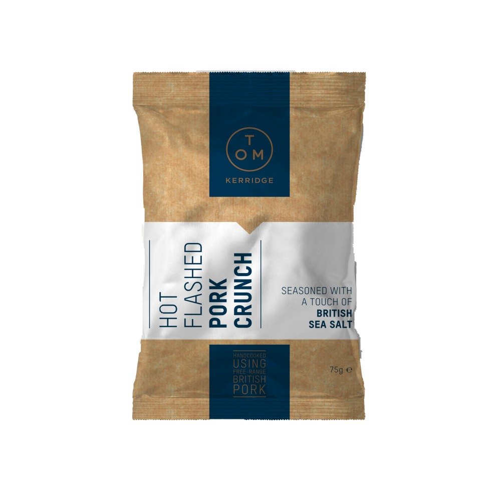 Tom Kerridge British Sea Salt Flavour Pork Crunch, 75 g, Pack of 5
