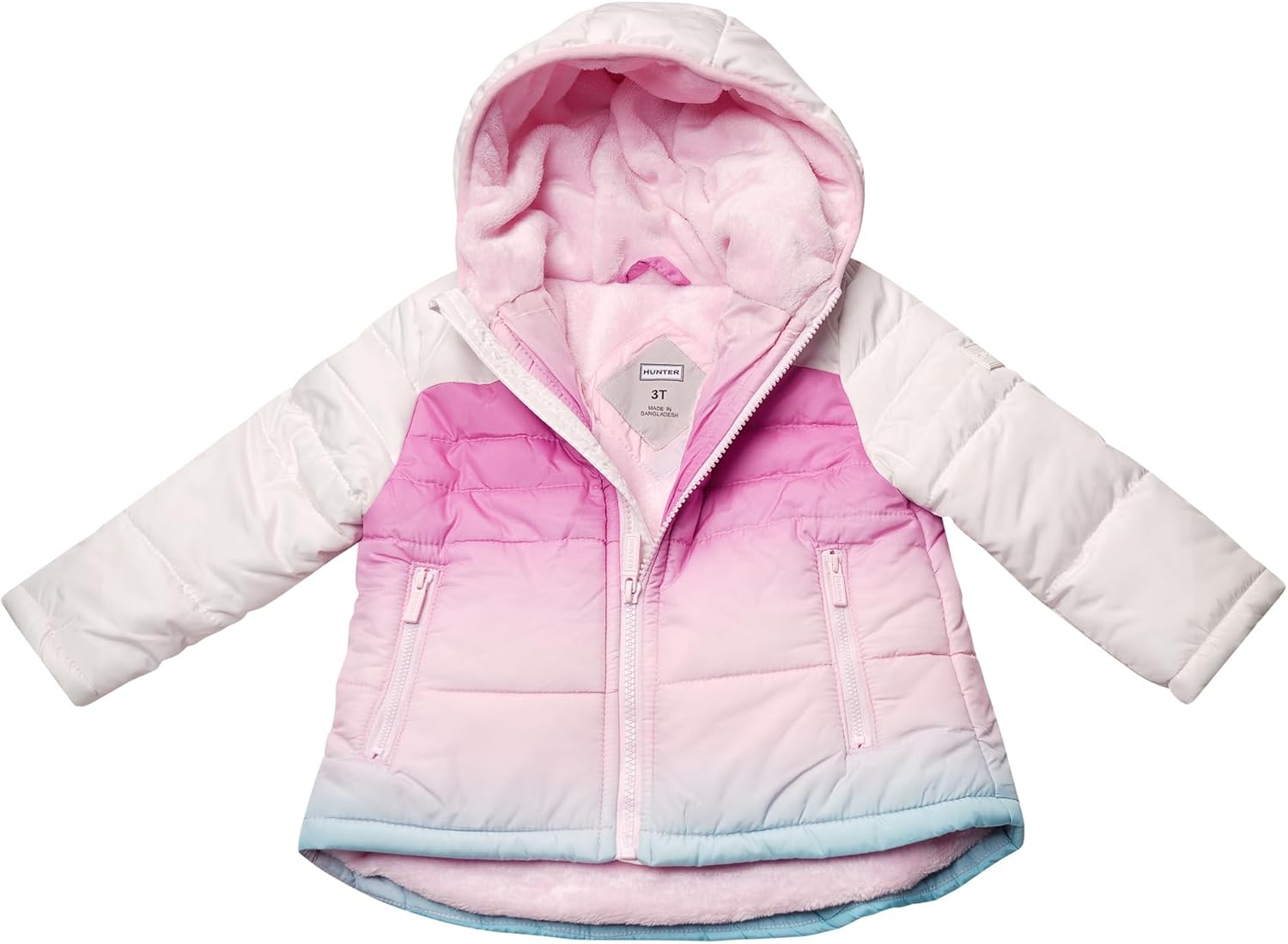 Hunter Clothes Girls – Plush Lined Puffer Winter Jacket with Hood, Warm Lightweight Coat for Baby & Big Girls (12M–12)