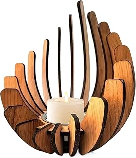 YelaJoy Wood Candle Sticks Holder