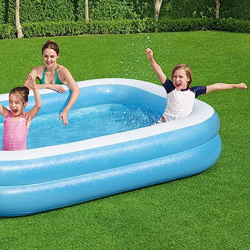 Bestway 54006 Family Rectangular Inflatable Pool, 262 X 175 X 51 Cm, Blue/White #TOP2