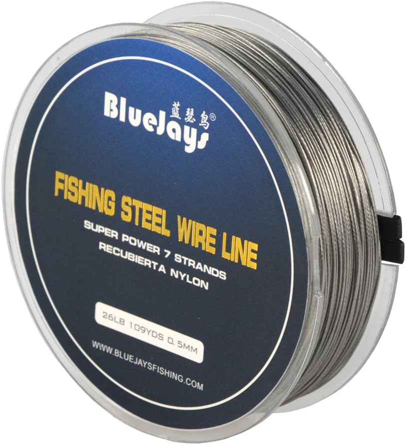 LOTITONG 100 Metres 0.5mm 26lb Fishing Steel Wire Lines max Power 7 Strands Super Soft Wire Lines Cover with Plastic Waterproof Lead line : Sports & Outdoors