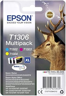 epson Epson T1306xl Model name: Durabrite | Brand: Epson | Ink colour: Multi-Colour | Page yield: 1500 | Compatible devices: Printer | Special features: High Yield, Smudge-proof