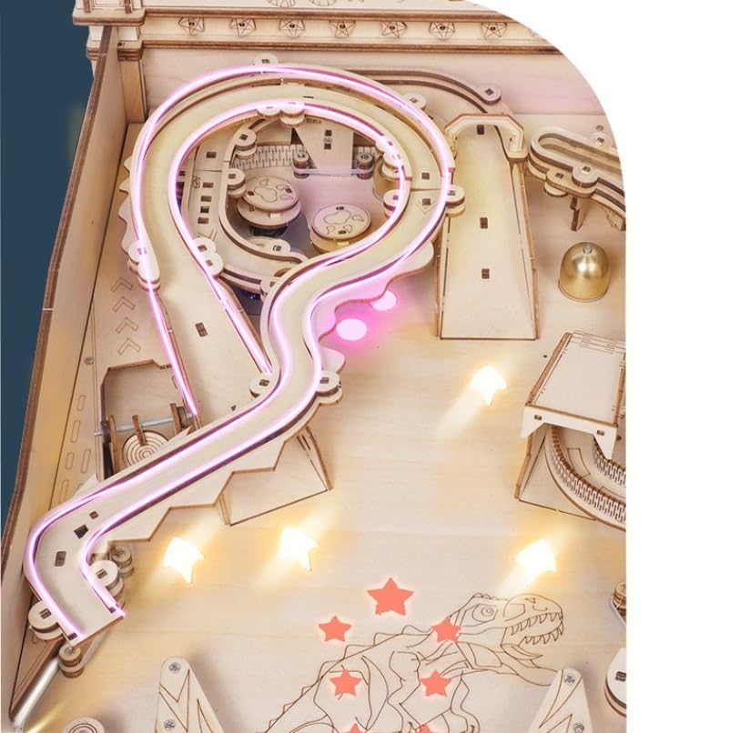 Zestawy Drewnianych Puzzli 3D Dla Dorosłych Do Budowania Puzzli 3D, Automatu Do Gry W Pinball, Toru Kulkowego, Zabawnej Gry DIY, Świątecznego Prezentu Dla Dzieci, 397 Elementów.