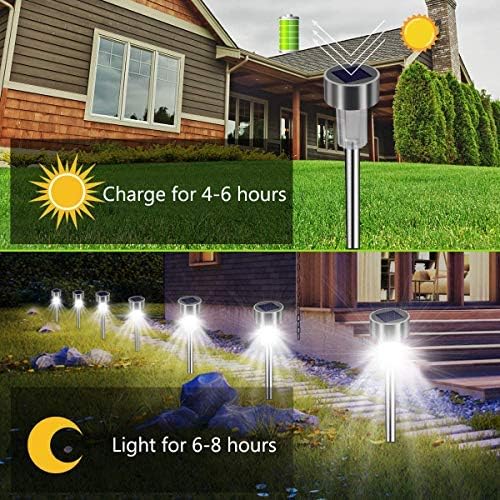 [Upgraded] 12 Pack Solar Lights Outdoor, Waterproof Solar Lights Outside Bawoo Outdoor Solar Lights for Garden Light Driveway Path Pond Pathway Walkway Patio Yard Lawn Landscape Lighting