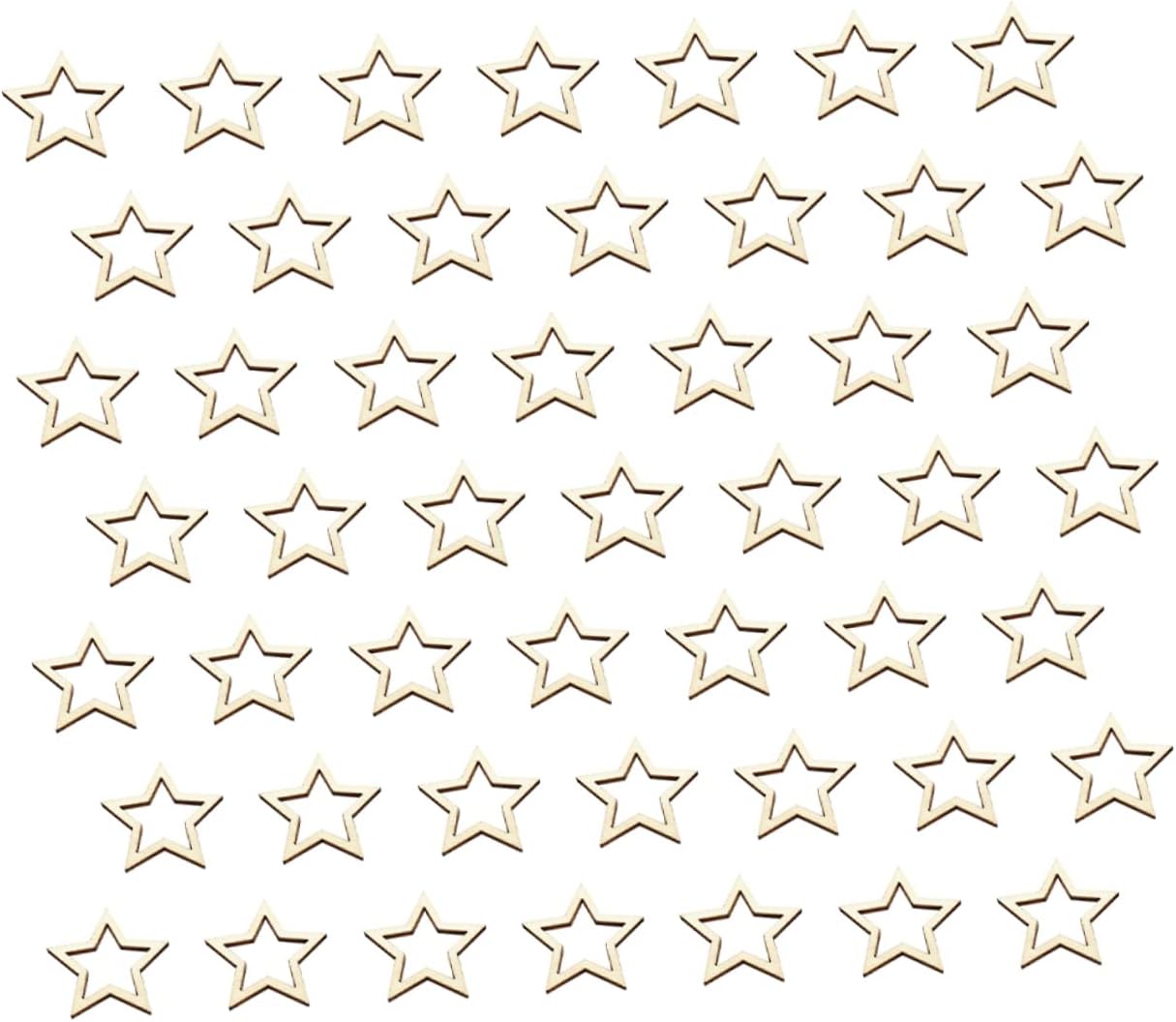 EXCEART200 Pcs Wooden Five-Pointed Star Crafting Table Craft Table Star Wooden Cutouts Wood Star Centerpiece DIY Wood Ccraft Wood Star Slab Wooden Button Wooden Star Accessories Plaque
