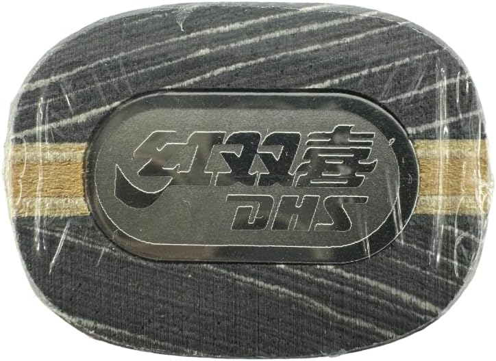 DHS Sports Diamond Series Obsidian Table Tennis Racket - Shakehand, ITTF Approved, Black Surface, Two Side Hurricane 3 Rubbers