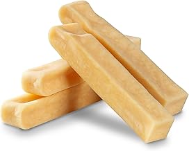 WOW BITES Premium Chew Cheese for Dogs - Long Chewing Fun from Natural Milk - Chew Cheese Dog Bone - Small Cheese Sticks - (140 g, Pack of 4, S)
