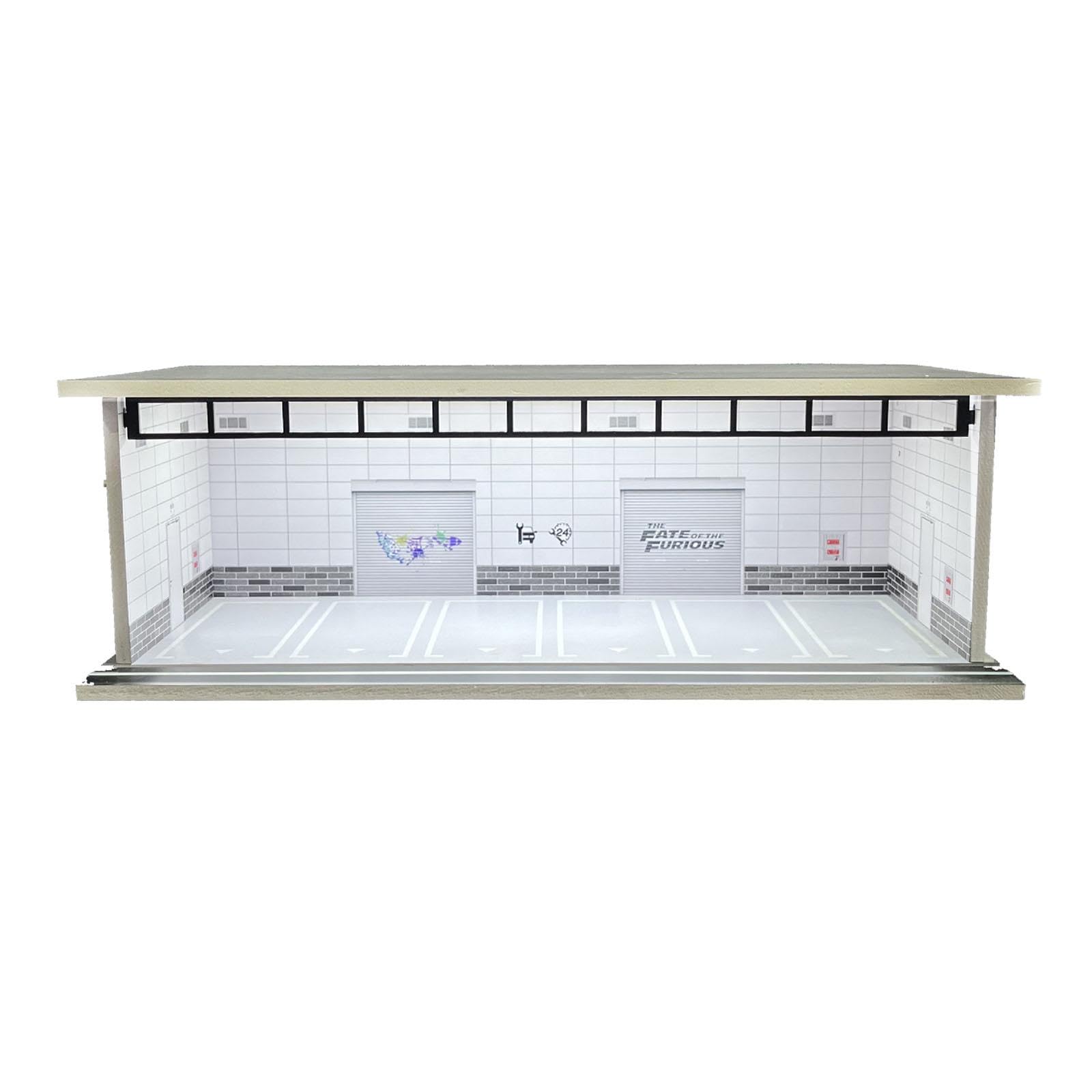 Modellauto Vitrine 1/64 Modellauto Sammelvitrine mit LED Beleuchtung Staubschutzabdeckung Ausstellungsbox Diorama Aufbewahrung Aus PVC Acryl F, Style F